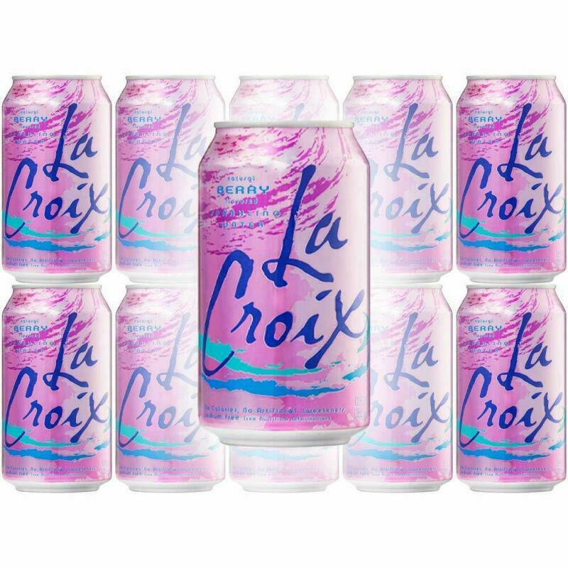 La Croix Berry Naturally Essenced Flavored Sparkling Water, 12 Oz Can...