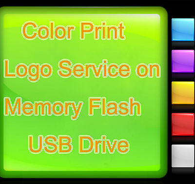Color Print Logo Service On Light Color Memory Flash Usb Drive Custom Design
