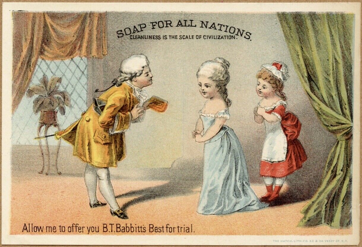 B.t. Babbitts Soap Victorian 4x6 Trade Card New York City