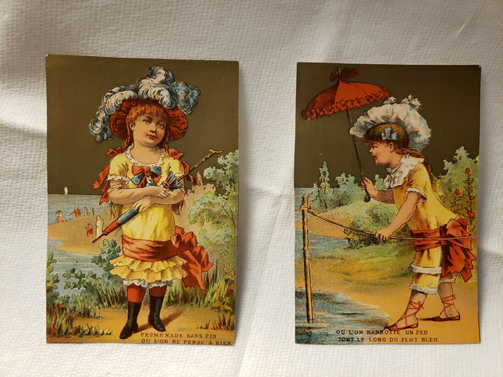 Lot Of 2 Victorian Trade Cards Soapine Kendall Manufacturing Providence Ri