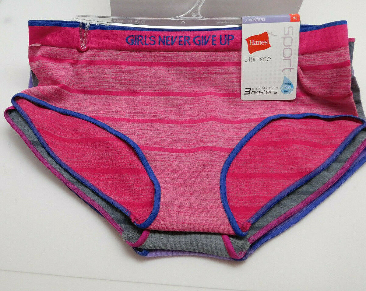 S23  Hanes Girls 3 Hipsters Briefs Size Xl Nwt Gumps3 X-large Tagless