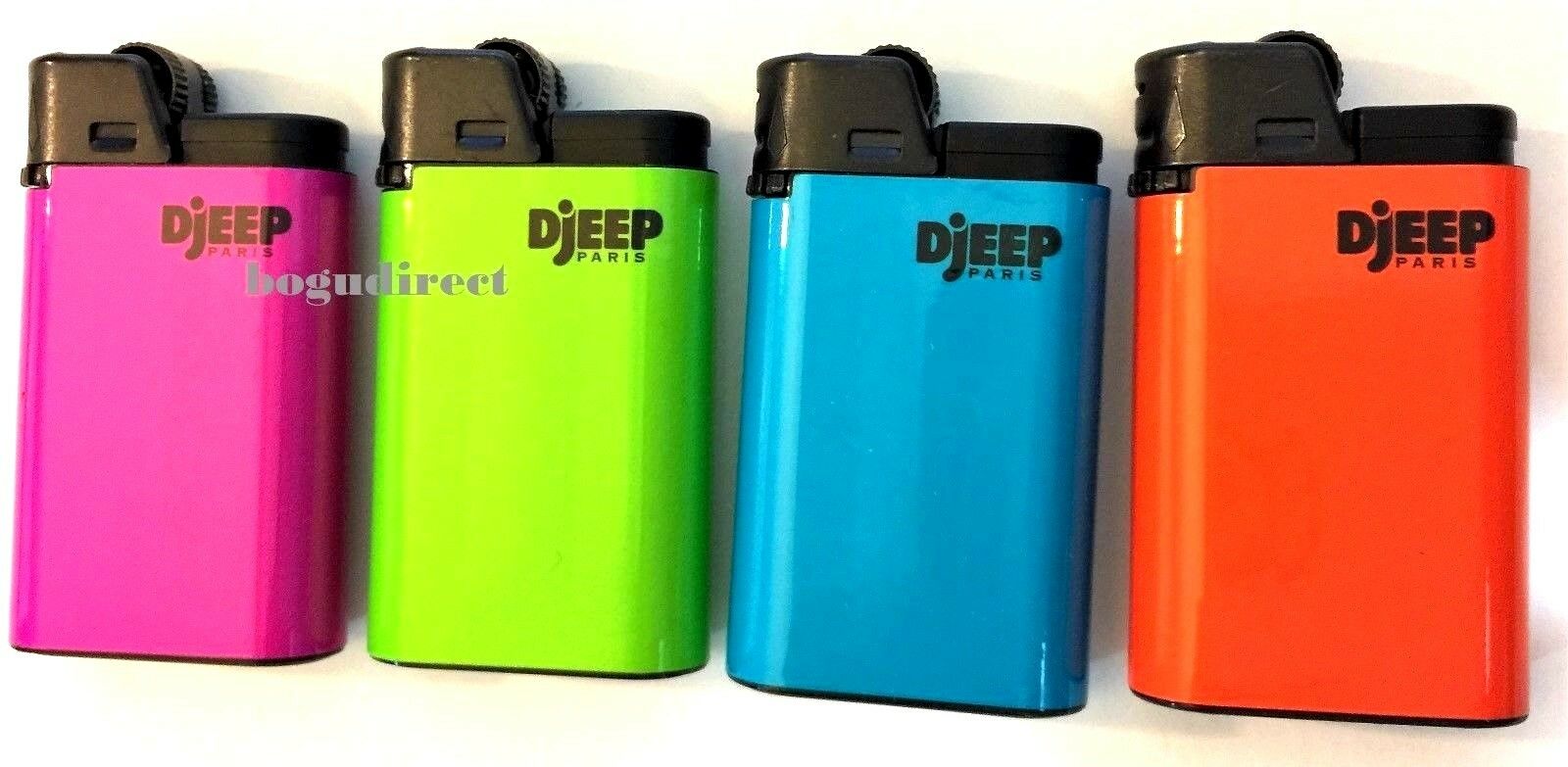 Djeep Large Lighter Hot Body Neon Colors 4 Pcs Made In France