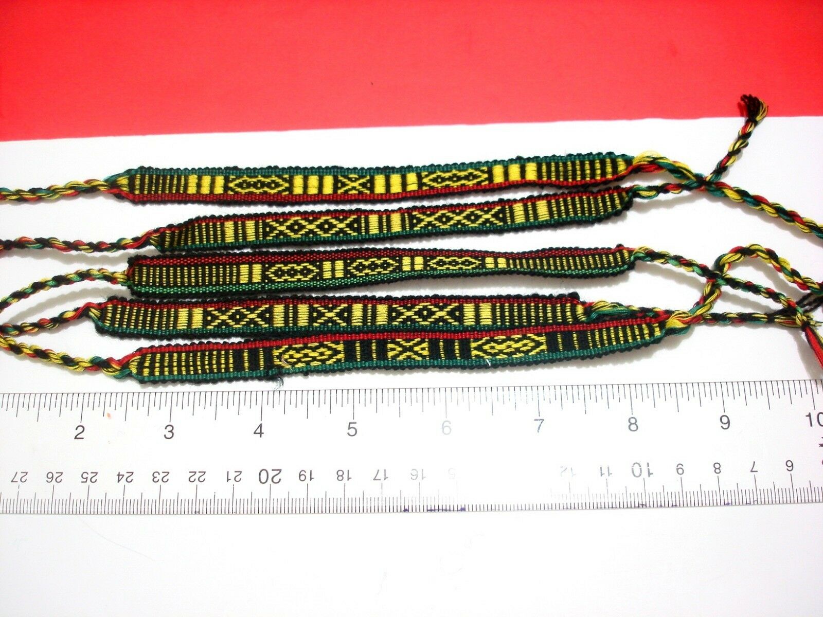 12 Friendship Bracelets Handmade Rastafarian Color 704n