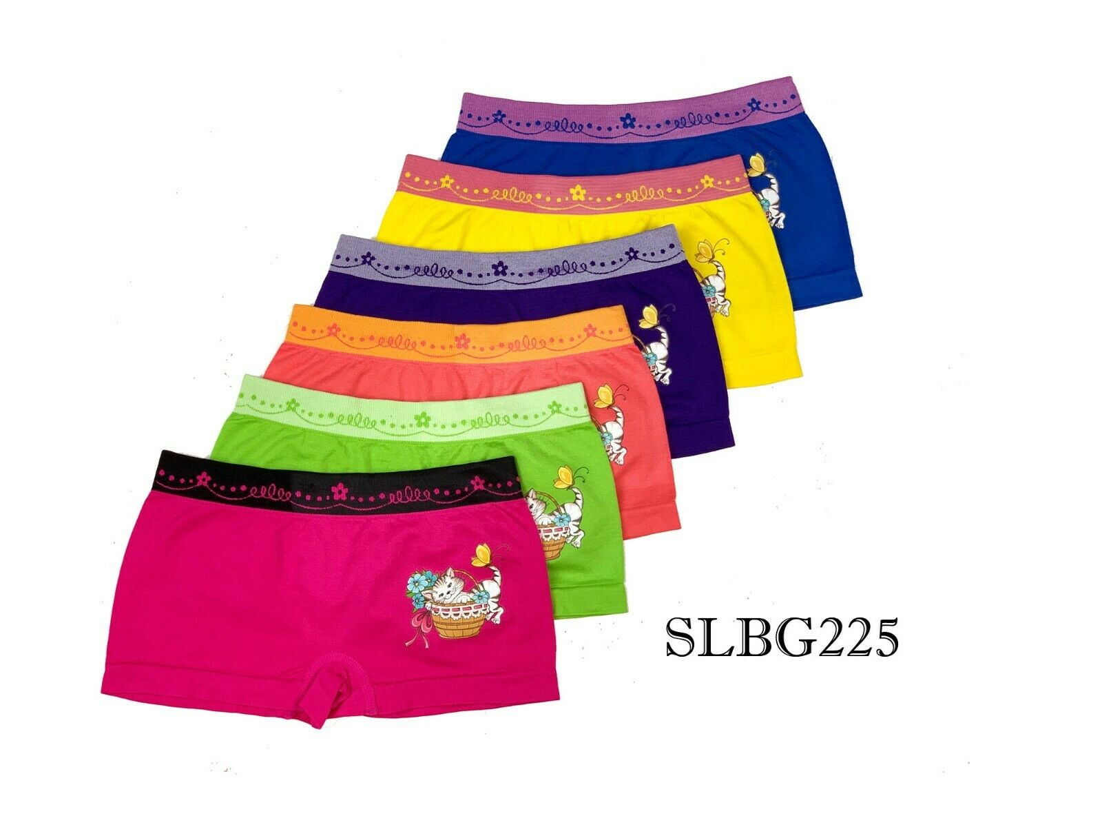 6 Girl's Children Kids Underwear Panties Seamless Boxer Short Mixed Colors S M L