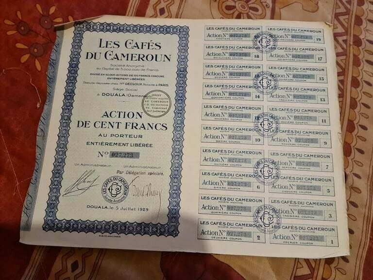 Les Cafés Du Cameroun Douala 100 Francs