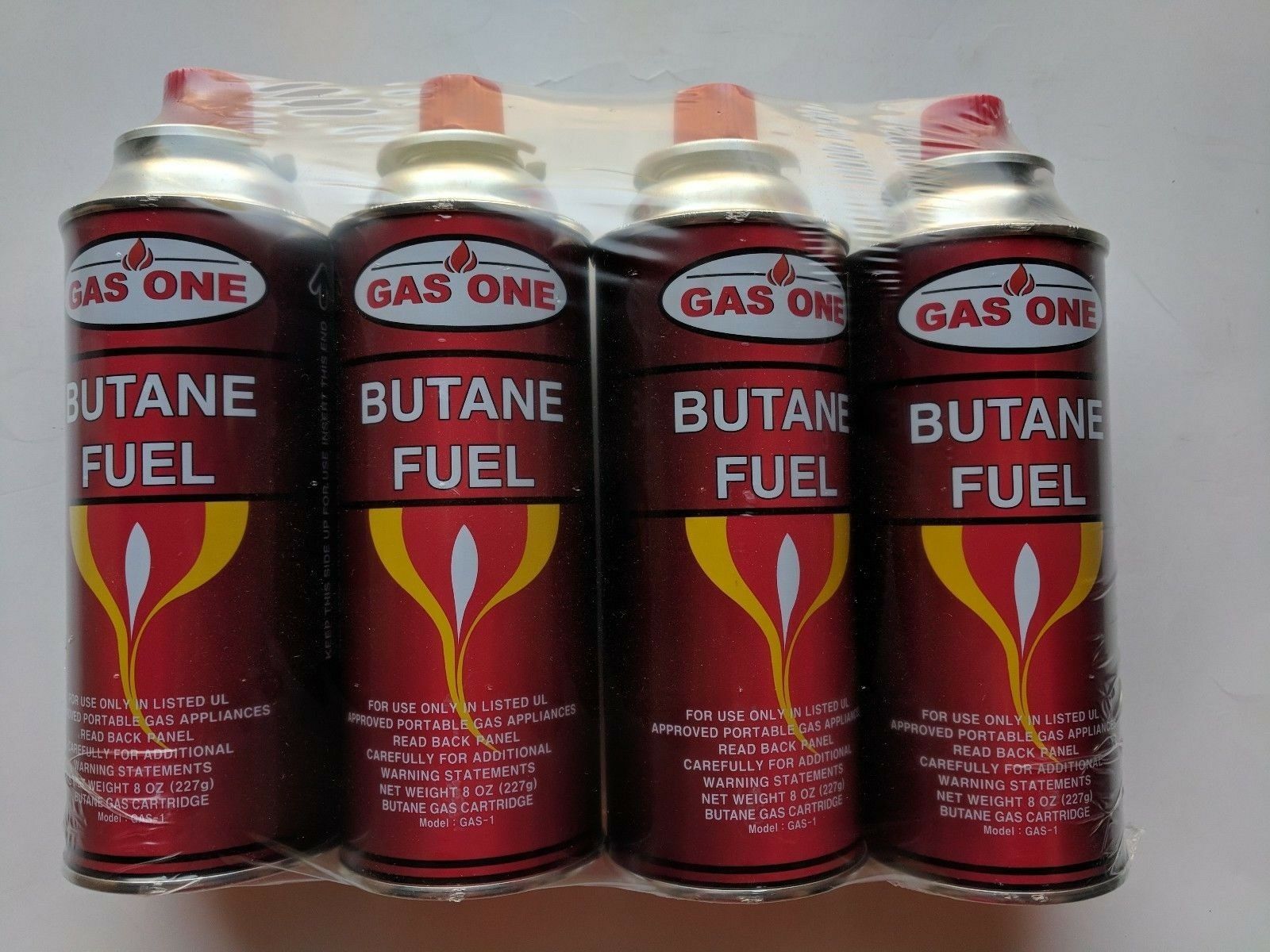 Gasone Butane Fuel Portable Stove Burner Camping 8 Oz Canisters 4-pack