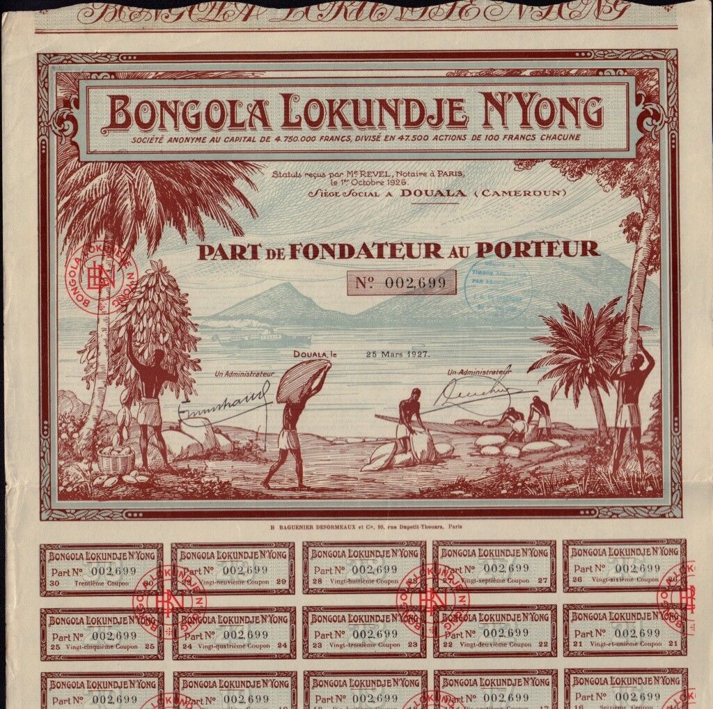Africa Cameroon Bongola Lokundje N'yong Douala Cameroun 1927