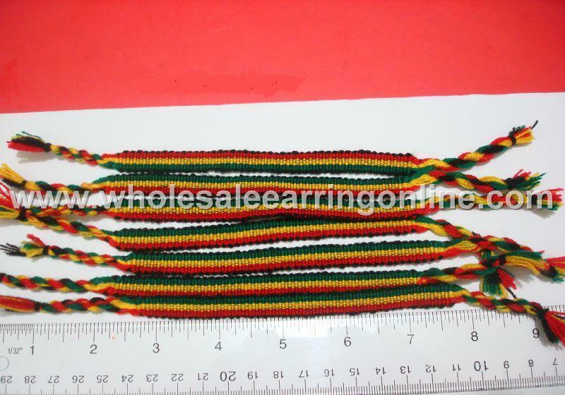 12 Friendship Bracelets Rastafarian Color 704 E