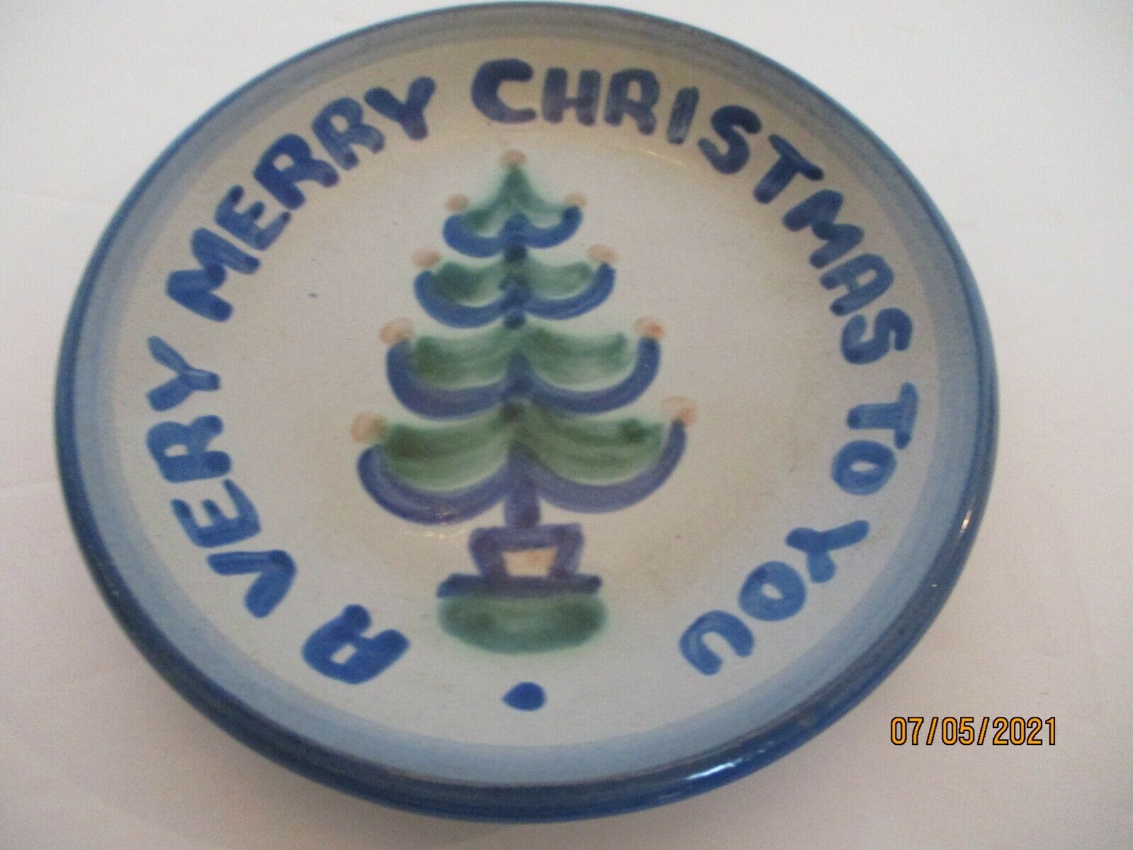 Ma Hadley Louisville Pottery Coaster Trinket Dish A Very Merry Christmas