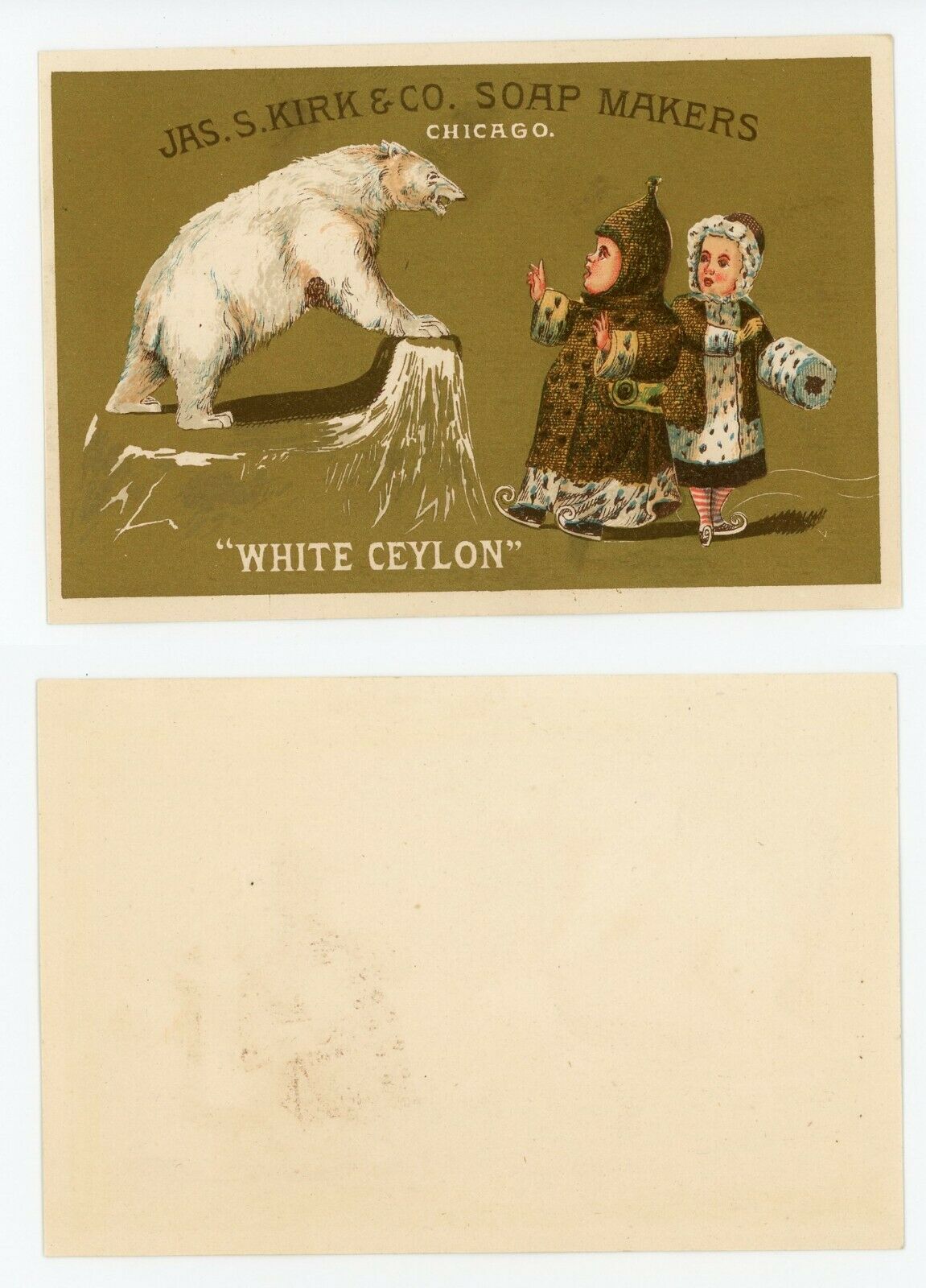 Trade Card - Jas S Kirk & Co Soap Makers, Chicago, Illinois "white Ceylon"