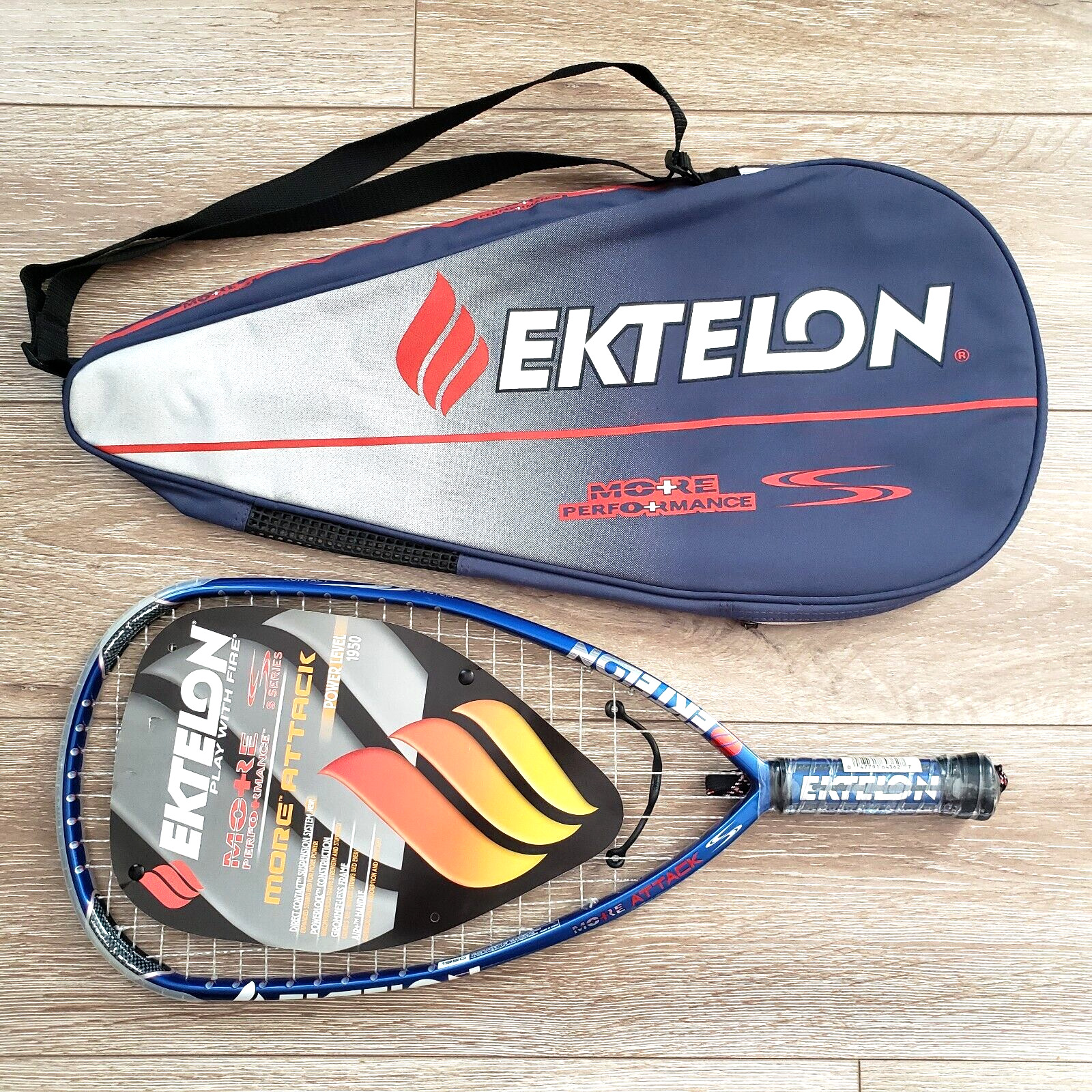 New Ektelon More Attack S 1950 Power Level Tt Longbody Racquetball Racquet Case