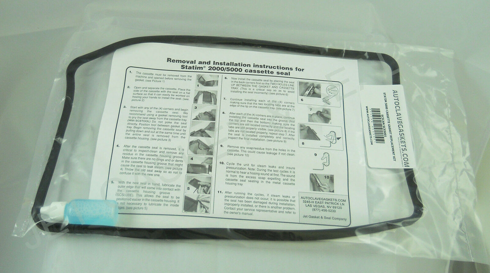 Jet Gasket Brand Cassette Seal Replacement Gasket Kit For Scican Statim 5000