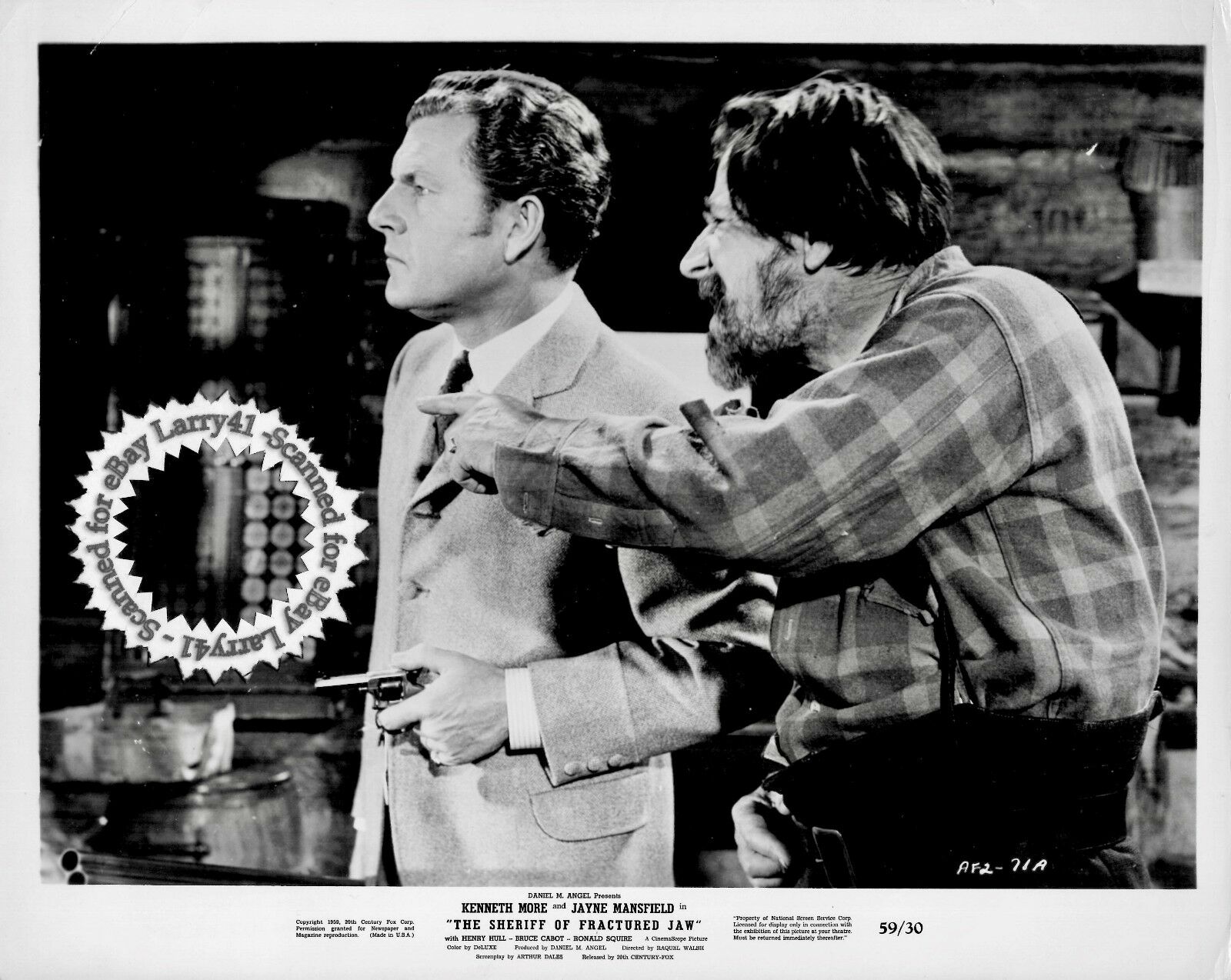 Kenneth More, Charles Irwin Still The Sheriff Of Fractured Jaw (1959) Orig Vint