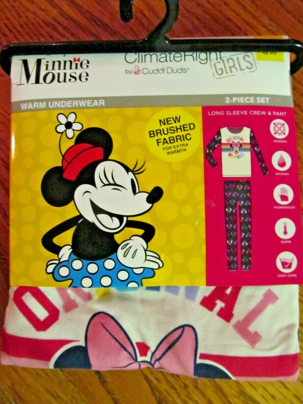 Chill Chasers Cuddl Duds~minnie Mouse Crew & Pant~girls Small (6-7)~nip