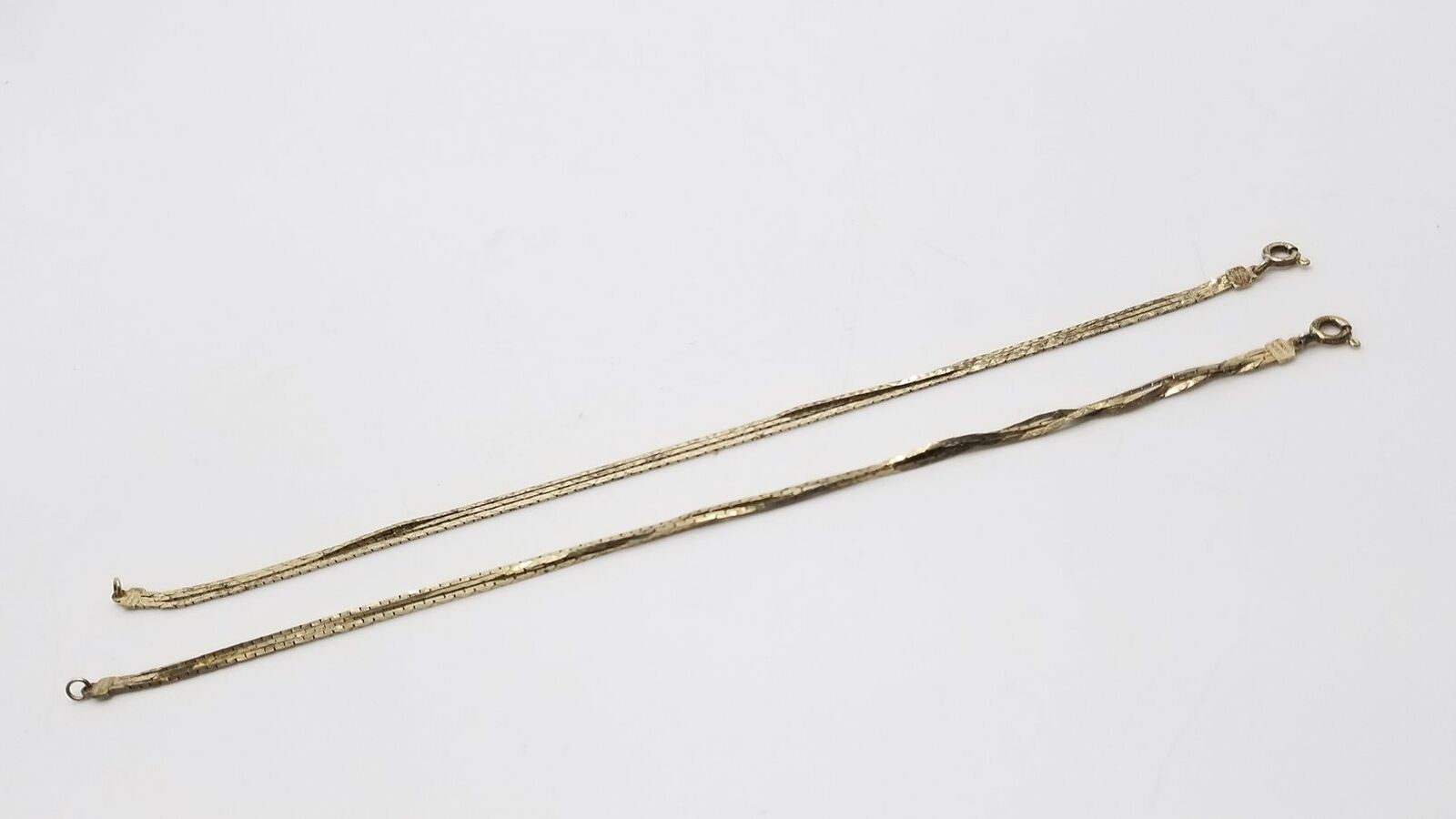 925 Silver Gold Plated Bracelets 3-strand Dy993