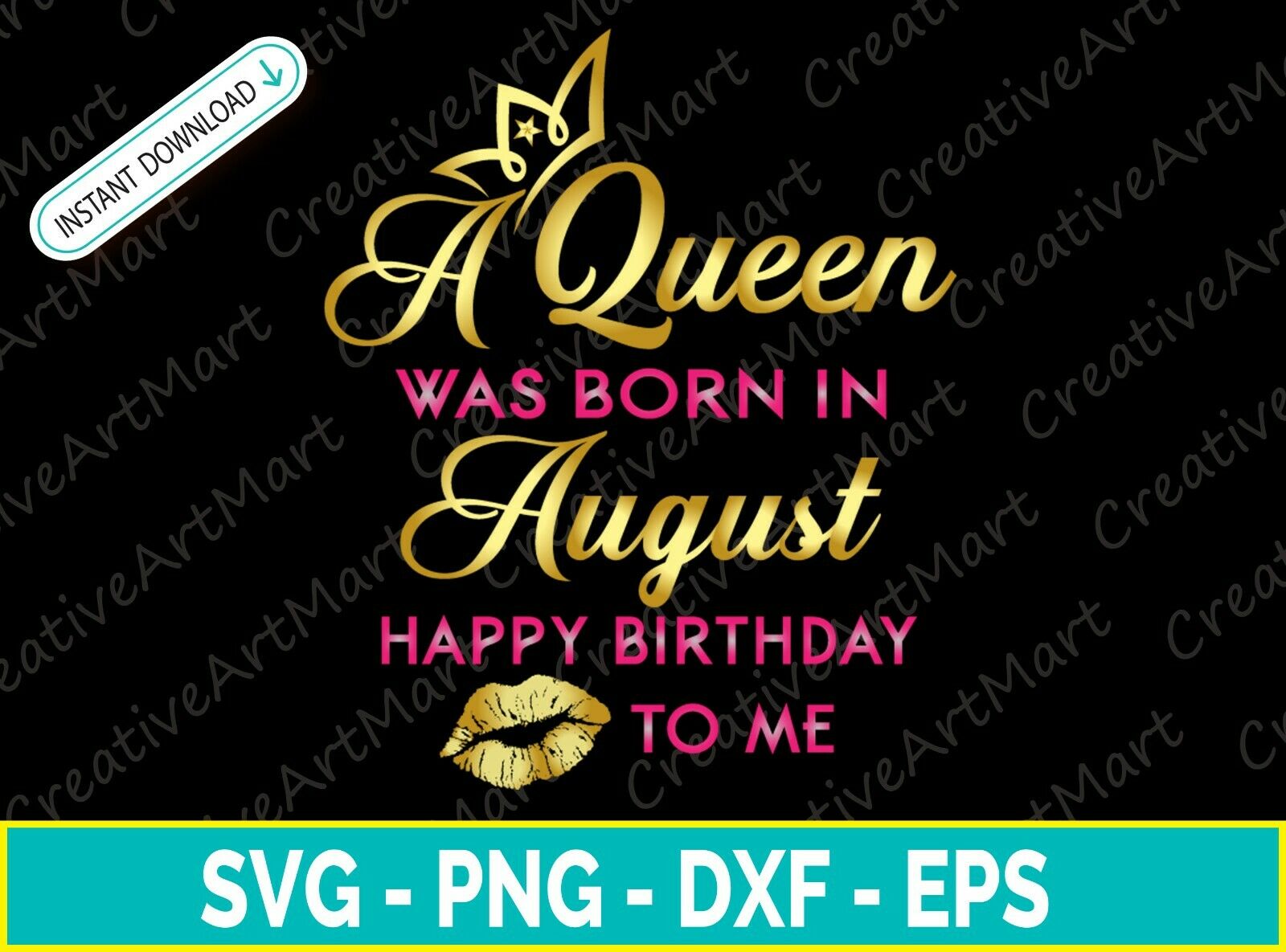 Born In August - Birthday August - Digital Design - Download Within 24 Hours.