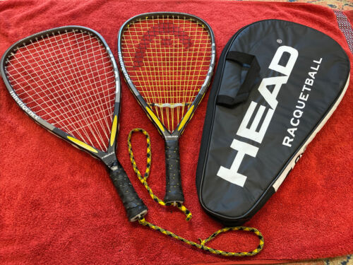 Pair Of Head Intellifiber I.165 Racquetball Racquets~3 5/8 Grip~one New, 1 Used