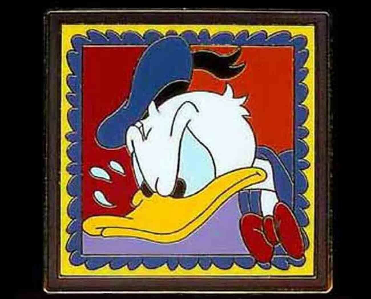 Donald Duck - Angry Framed Square Stamp Disney Pin