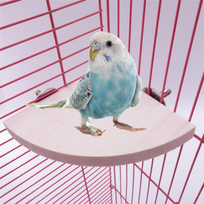 Parrot Wooden Stand Hanging Cage Birds Perch Platform Pets Holders Bird N3