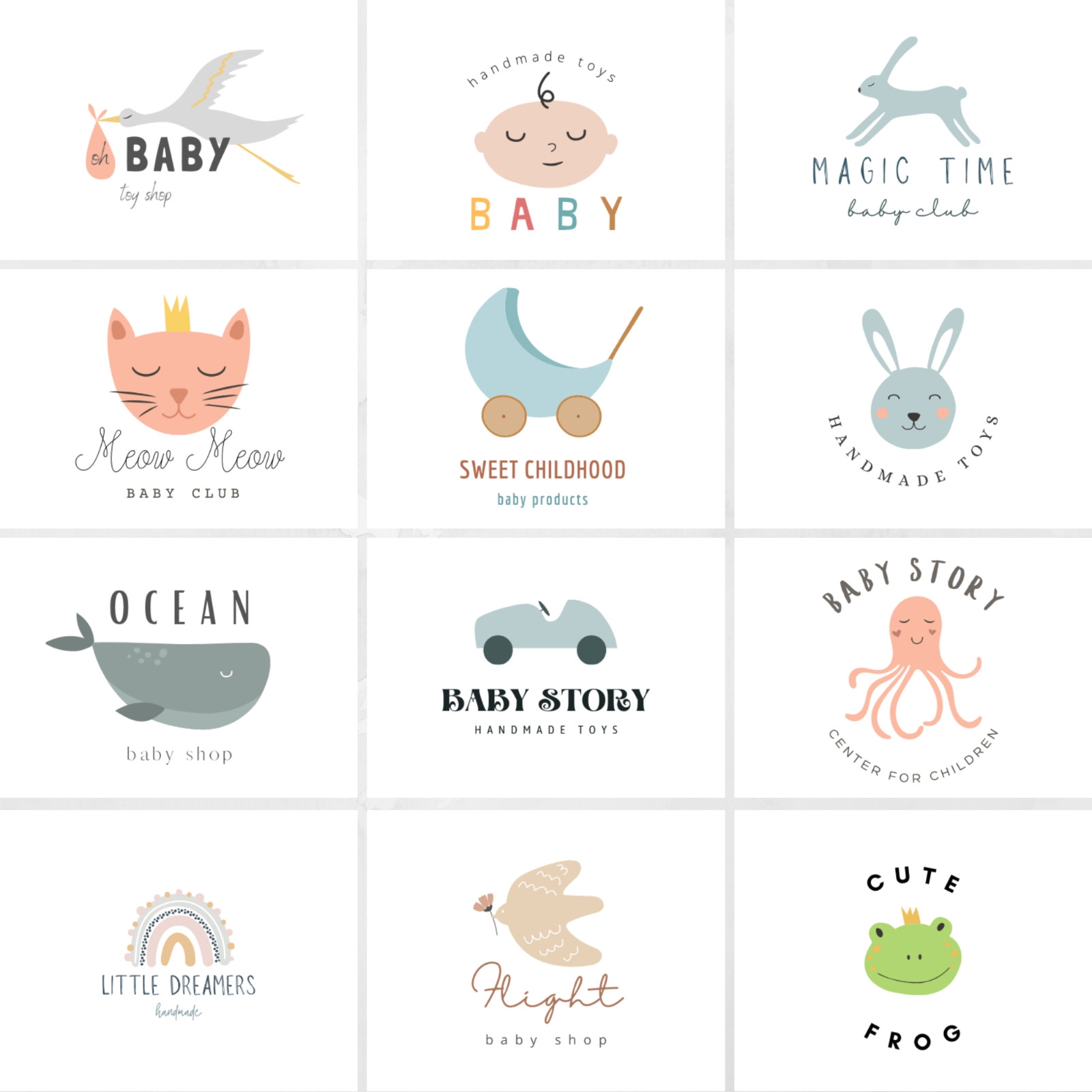 Custom Minimalist Logos For Baby/toddler Business - Baby Boutique - Baby Retail