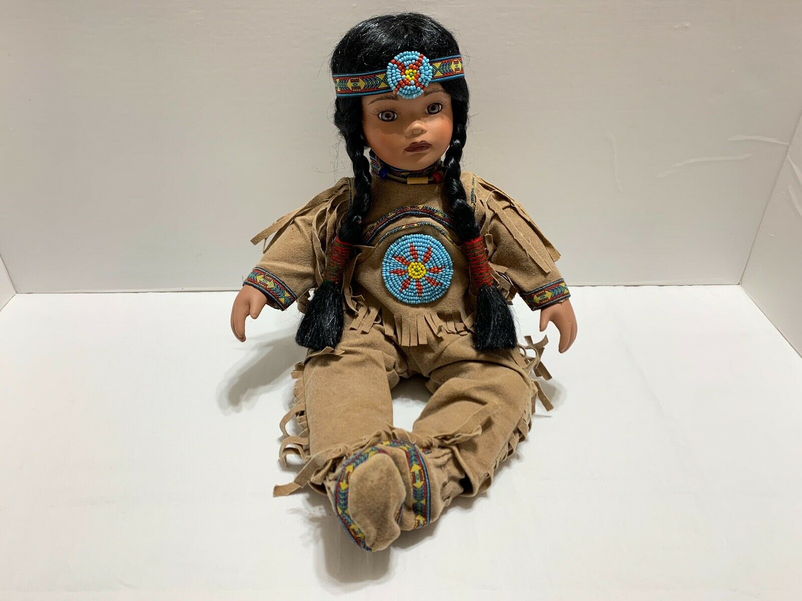 Timeless Collection Native American Indian Doll Limited Ed. Porcelain 910/2500